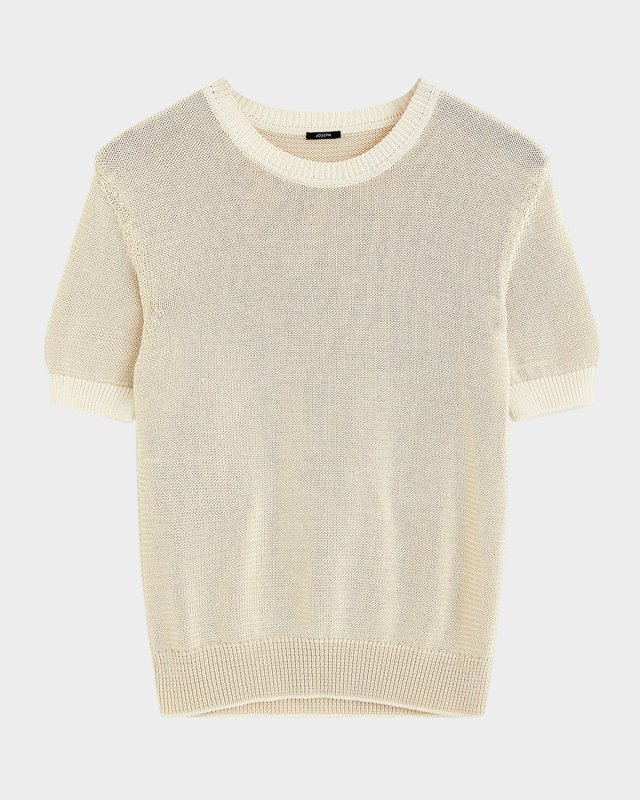 Crewneck Striped Knit Top